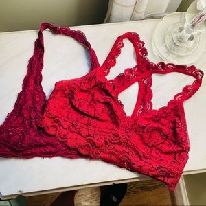 Maroon bralette bundle